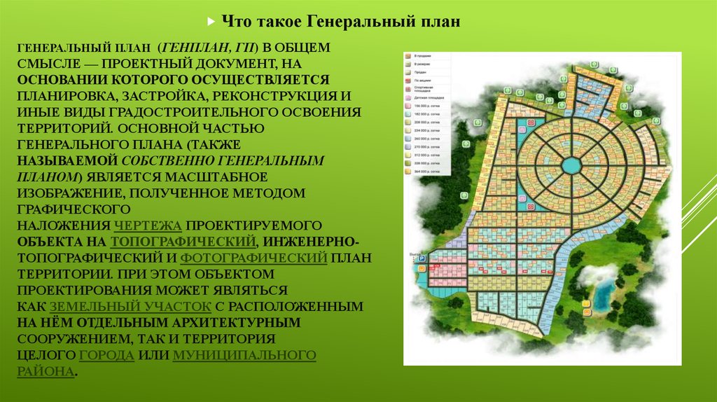 Стадии разработки генерального плана