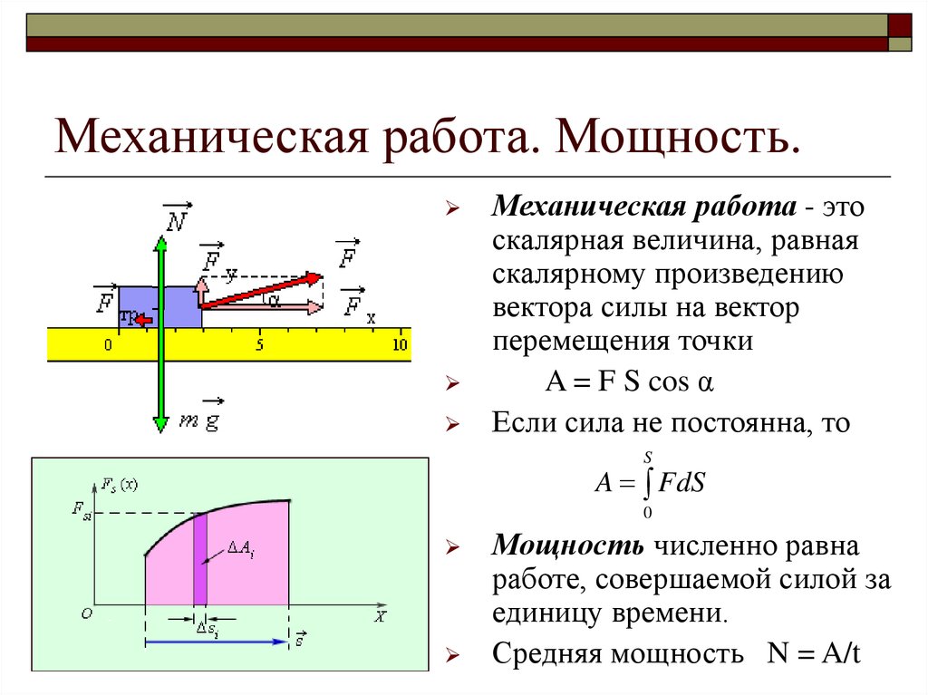 4 механическая работа. Механическая работа механическая мощность сила. Механическая работа и мощность силы. Понятие механической работы и мощности. Механическая работа и мощность физика формулы.