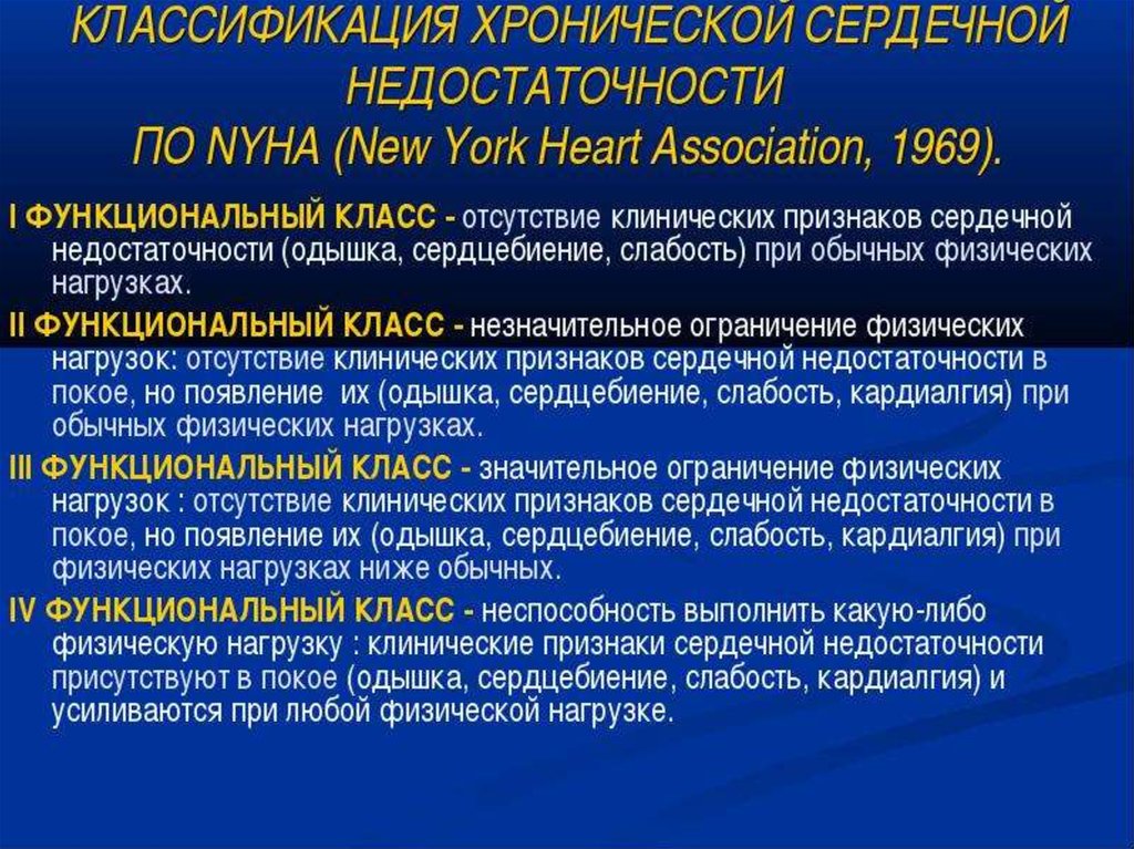4 хроническая сердечная недостаточность. Классификация хронической сердечной недостаточности NYHA. Функциональные классы сердечной недостаточности классификация. Функциональрый класс при сердечной недостаточностью. Сердечная недостаточность функциональные классы.
