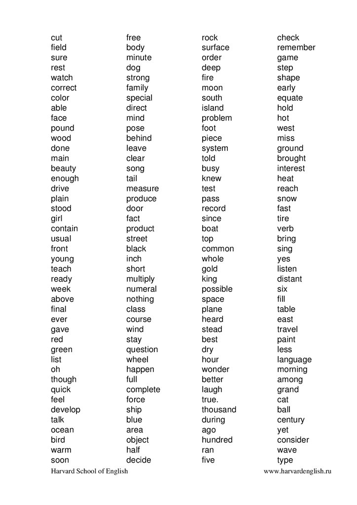 1000 most common words in english - презентация онлайн