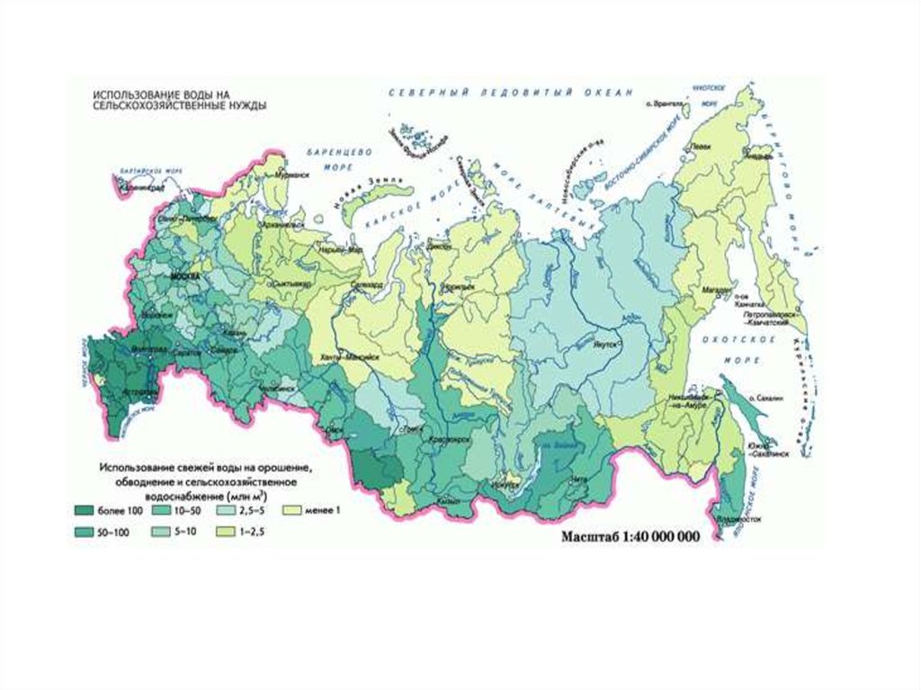 Карта всех рек россии