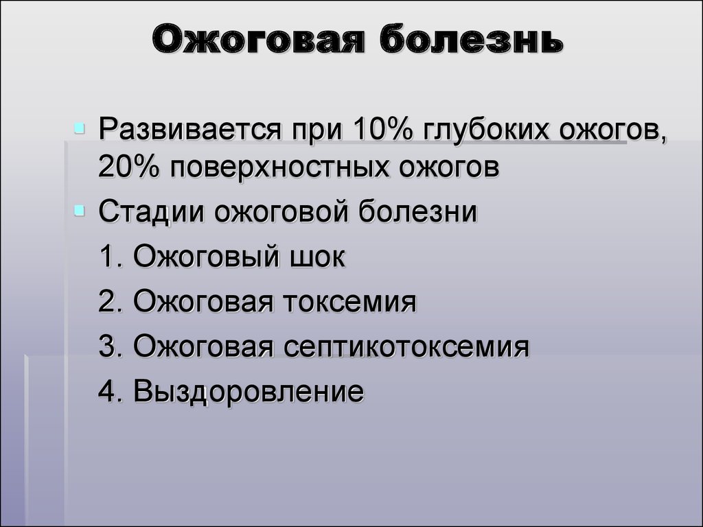 Ожоговая болезнь