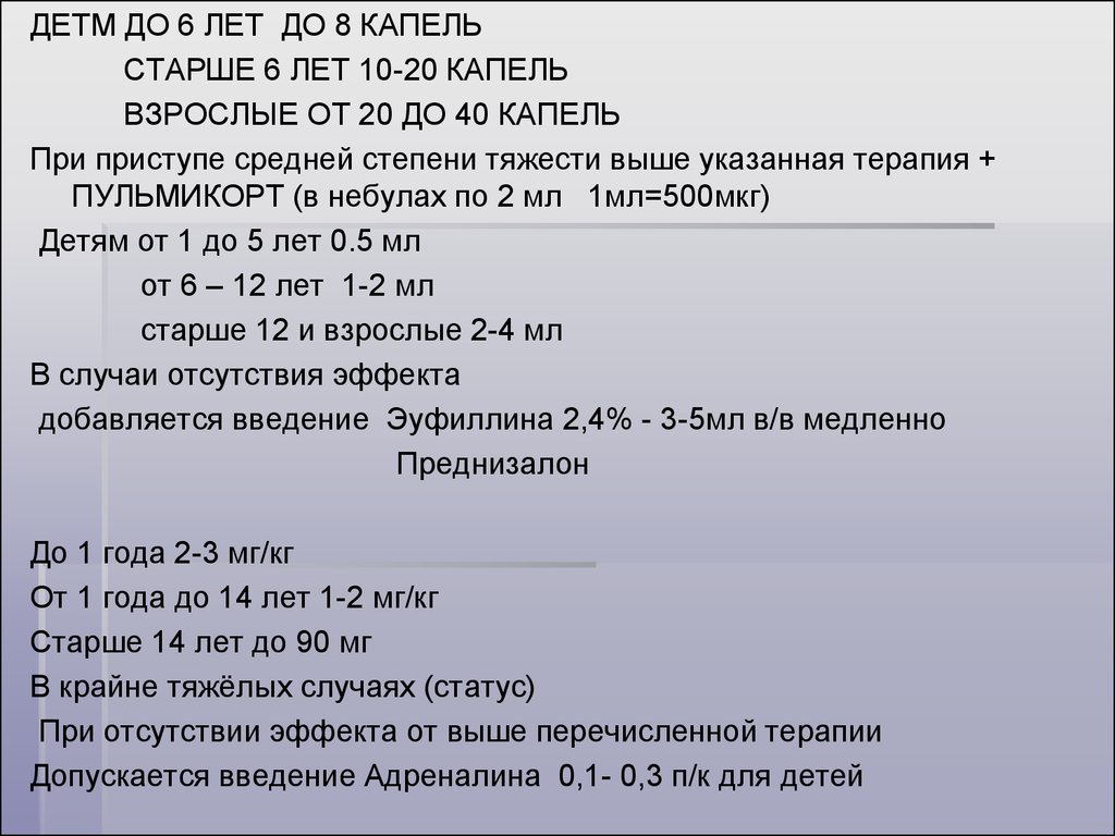 30 капель в минуту. Для лиц старше 6 лет.