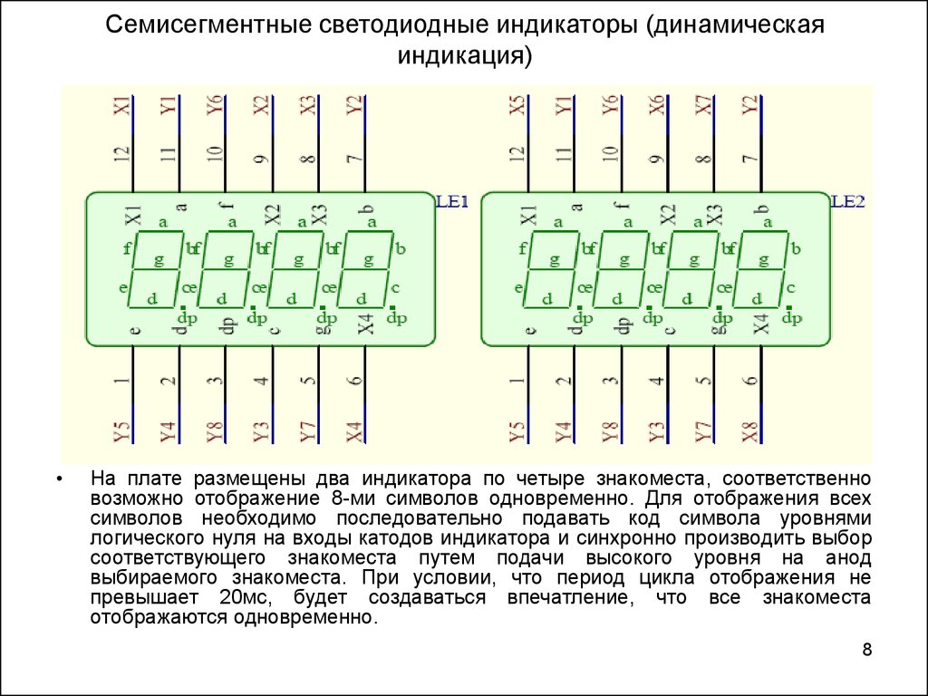 Схема подключения индикатора