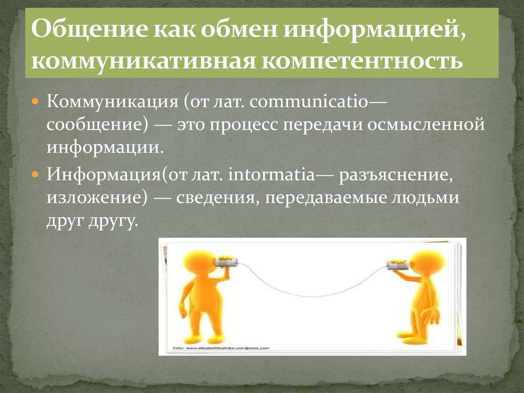 Общение как обмен информацией