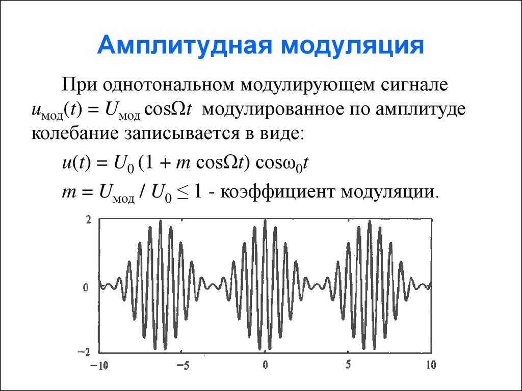 Частота информационного сигнала. Амплитудная модуляция формула. Амплитудная модуляция сигнала. Амплитудная модуляция 1. Формула амплитудной модуляции сигнала.