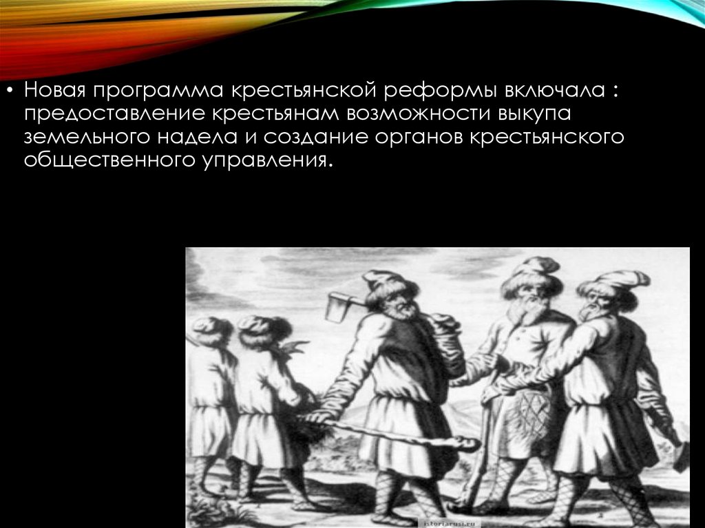 Значение крестьянской. Новая программа крестьянской реформы. Крестьянские программ. Категории крестьян. Крестьяне во времена Петра.