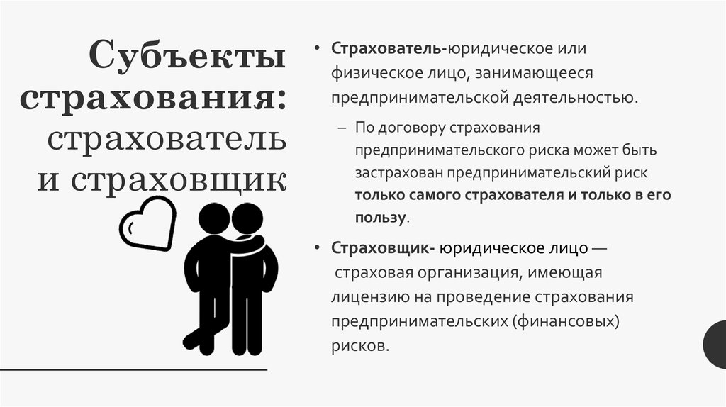 Выберите субъект. Субъекты страхования. Субъекты страхования застрахованный страхователь страховщик. Регулирование отношений между страхователем и страховщиком. Субъекты страхования предпринимательских рисков.