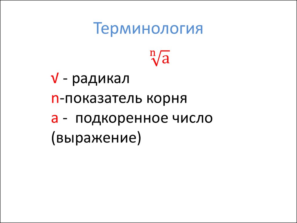 Терминология