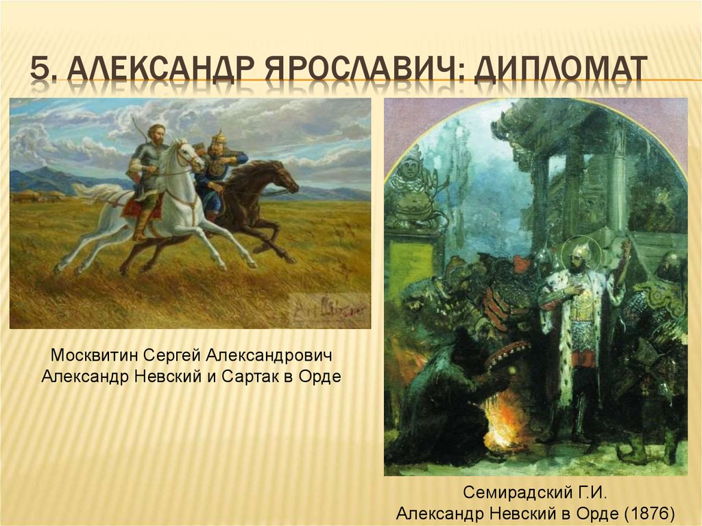 5. Александр Ярославич: дипломат