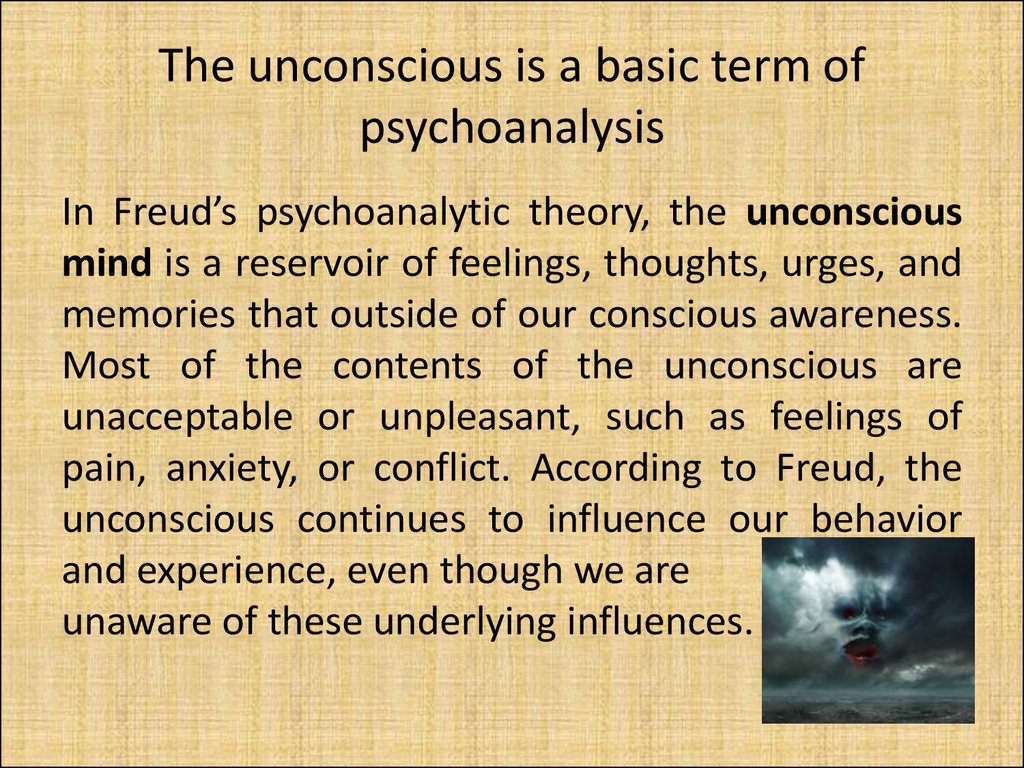 Unconscious перевод. Psychoanalytic Theory.