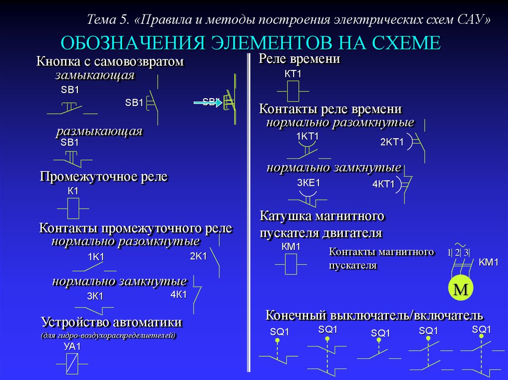 Правила построения электрических схем