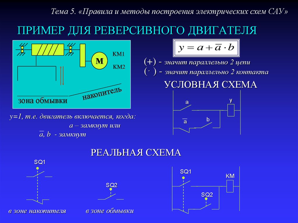 Порядок чтения принципиальной электрической схемы