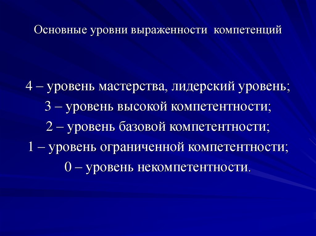 Общий уровень. Уровни компетенций. Степени компетентности. Уровень мастерства и компетентности. Уровень базовой компетентности.