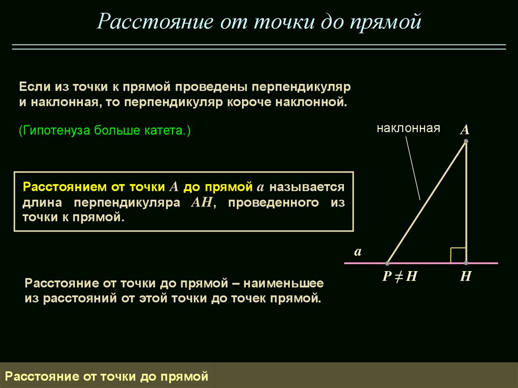 Самостоятельная работа расстояние от точки до прямой. Расстояние от точки до прямой. Определение расстояния от точки до прямой. Расстояние точки до прямой. Определение расстояния от точки до прямой 7 класс.