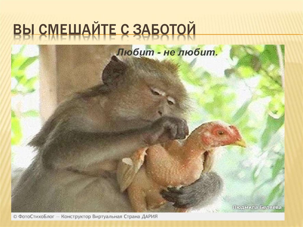 Вы смешайте с ЗАБОТОЙ