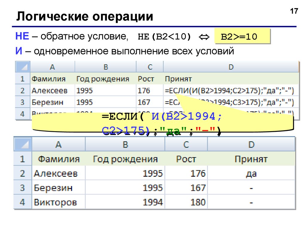 Функция если в excel презентация