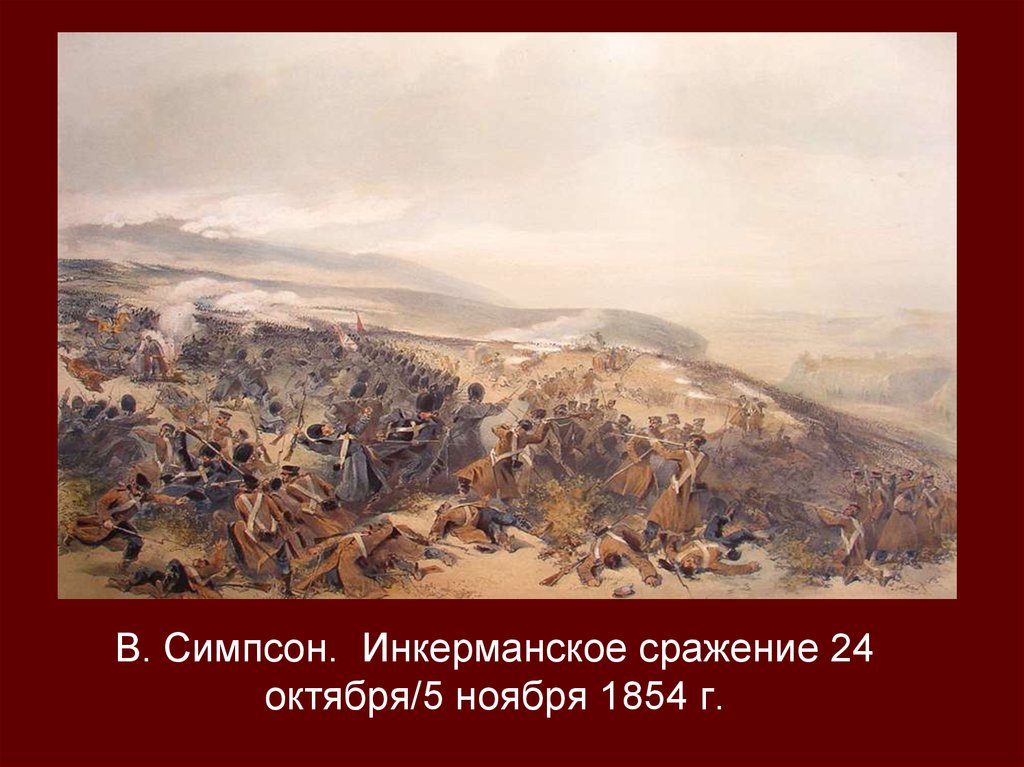 Инкерманское сражение 1854 карта