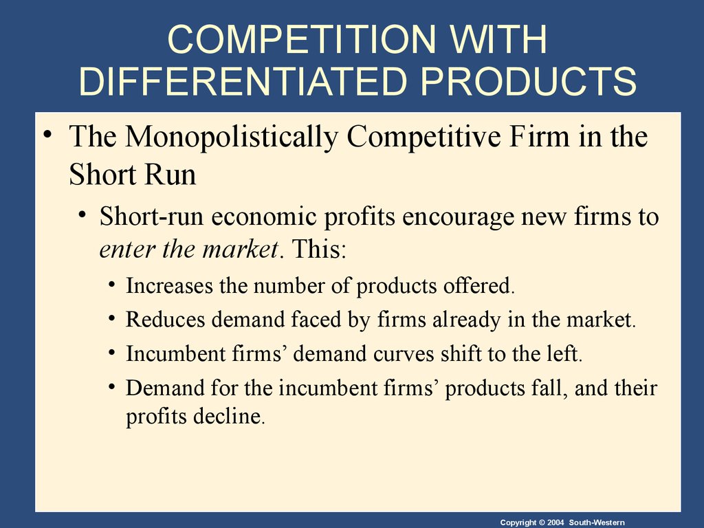 COMPETITION WITH DIFFERENTIATED PRODUCTS