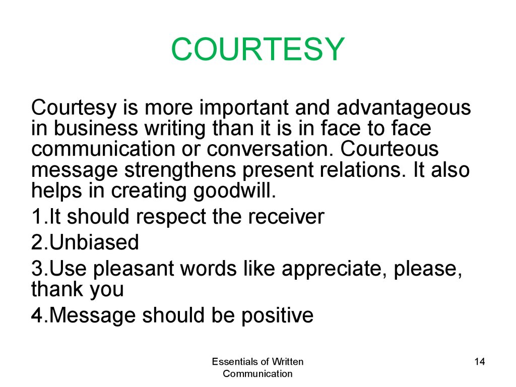 what are the 5 principles of written communication