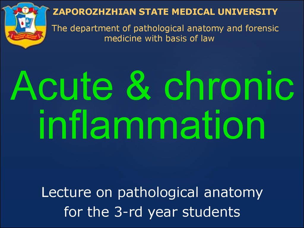 Acute & chronic inflammation  online presentation