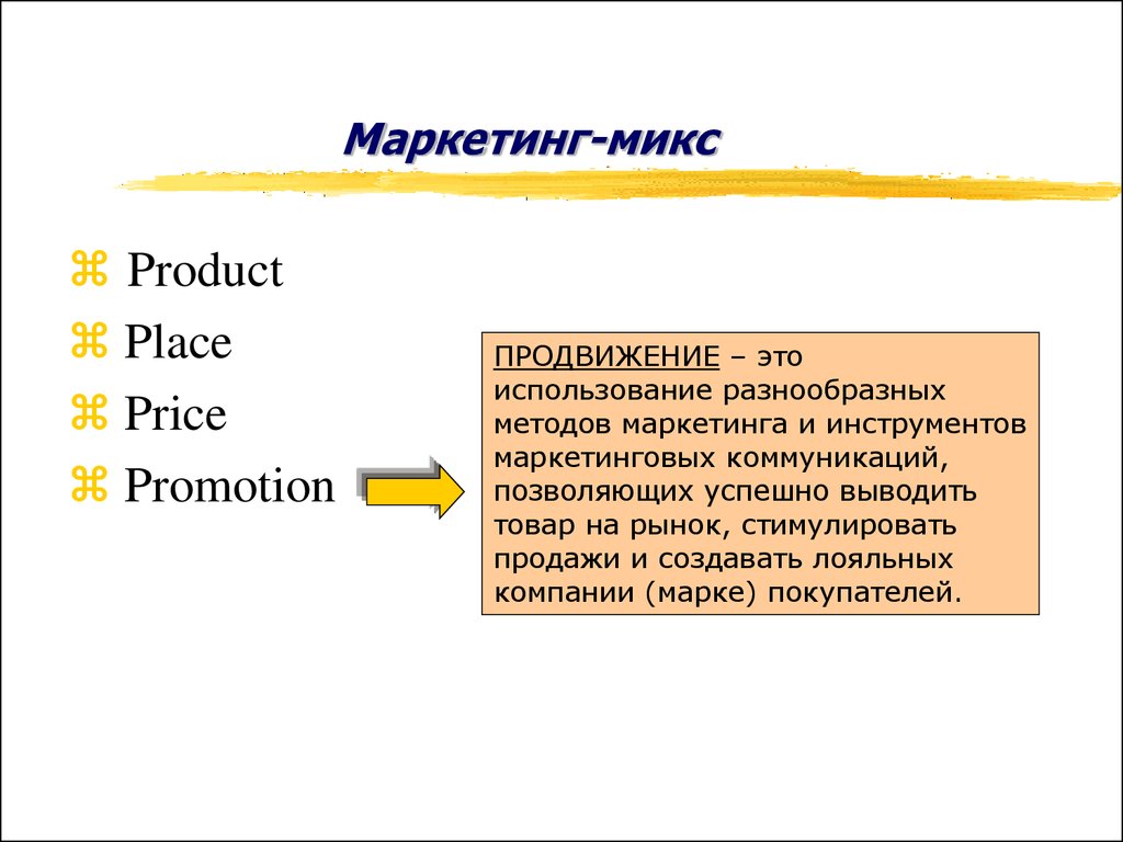 Презентация на тему маркетинг микс