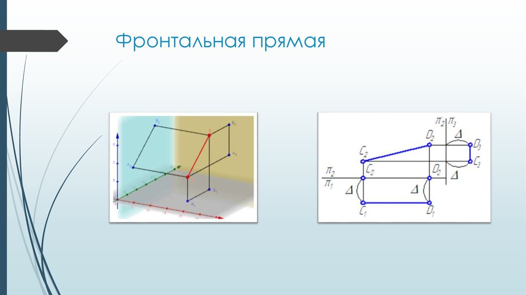 Фронтальная горизонтальная и профильная проекции на чертеже