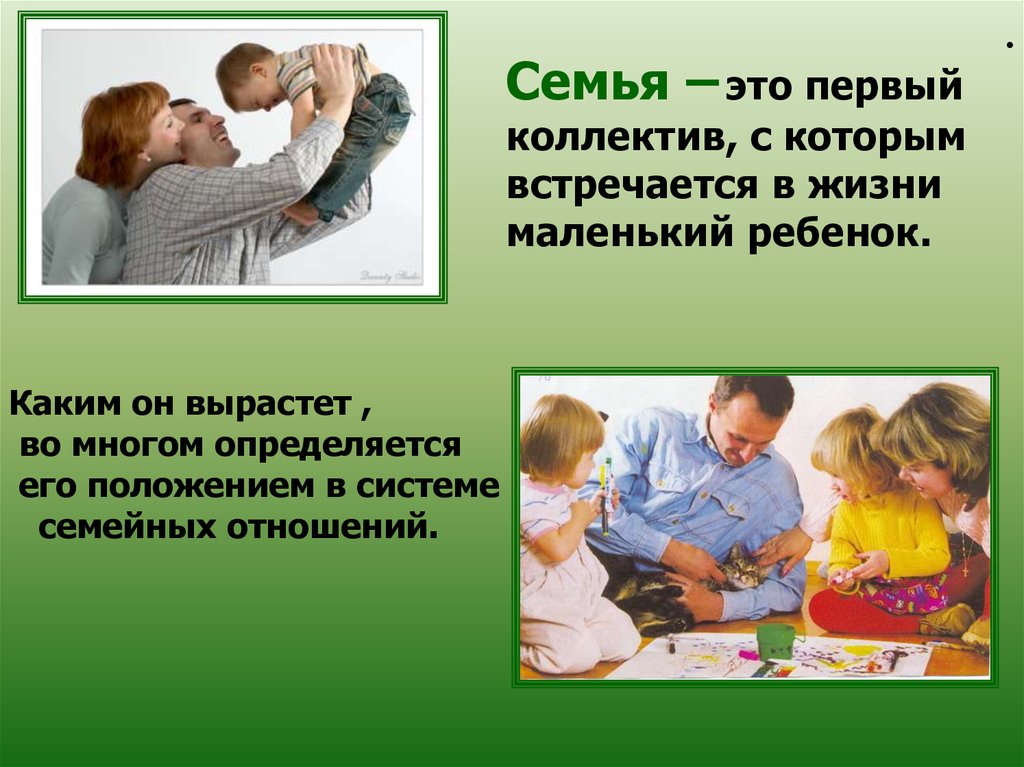 Роль семьи и школы в формировании школьного коллектива - презентация онлайн