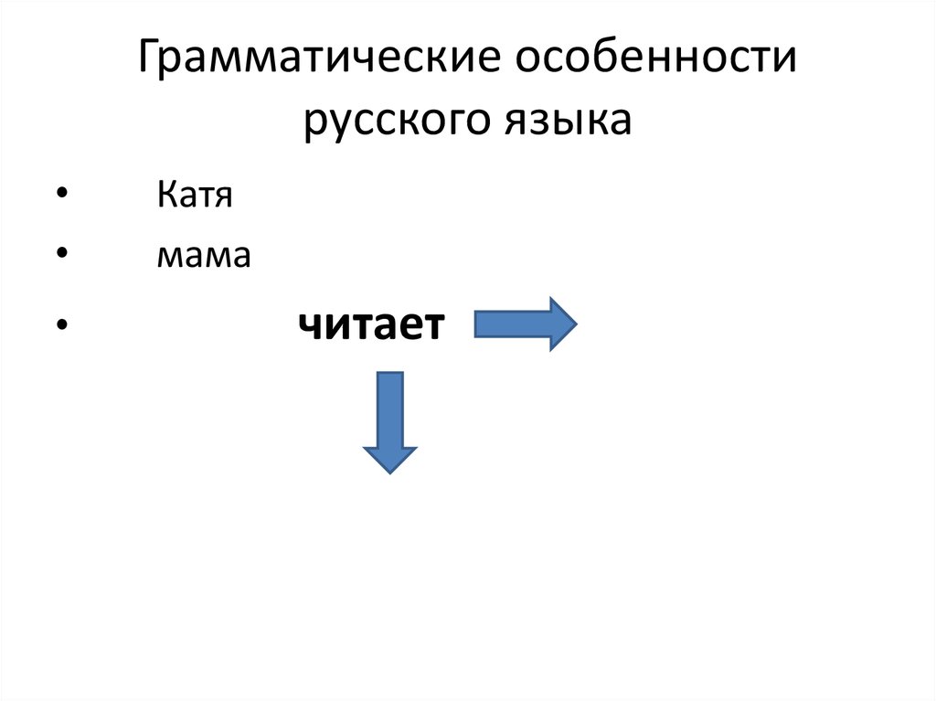 Характеристика грамматики. Особенности грамматической системы русского языка.