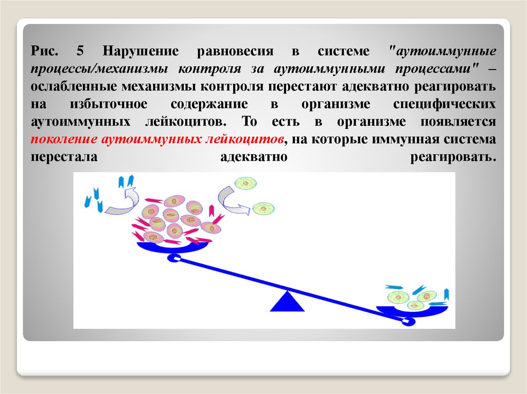 Нарушение 5. Механизмы контроля в процессах. Механизмы нарушения аутотолерантности. Механизм расстройства равновесия. Сложность механизмов контроля должна быть.