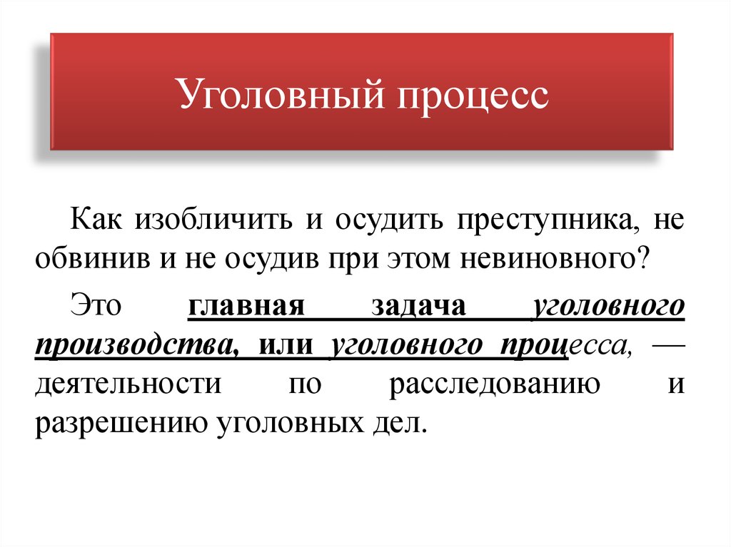 Основы уголовного процесса презентация