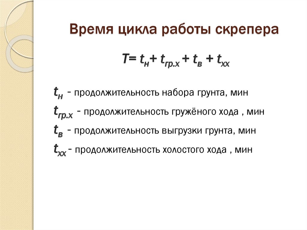 Время цикла это. Время цикла. Продолжительность цикла работы. Расчет длительности цикла работы бульдозера. Расчет времени цикла.