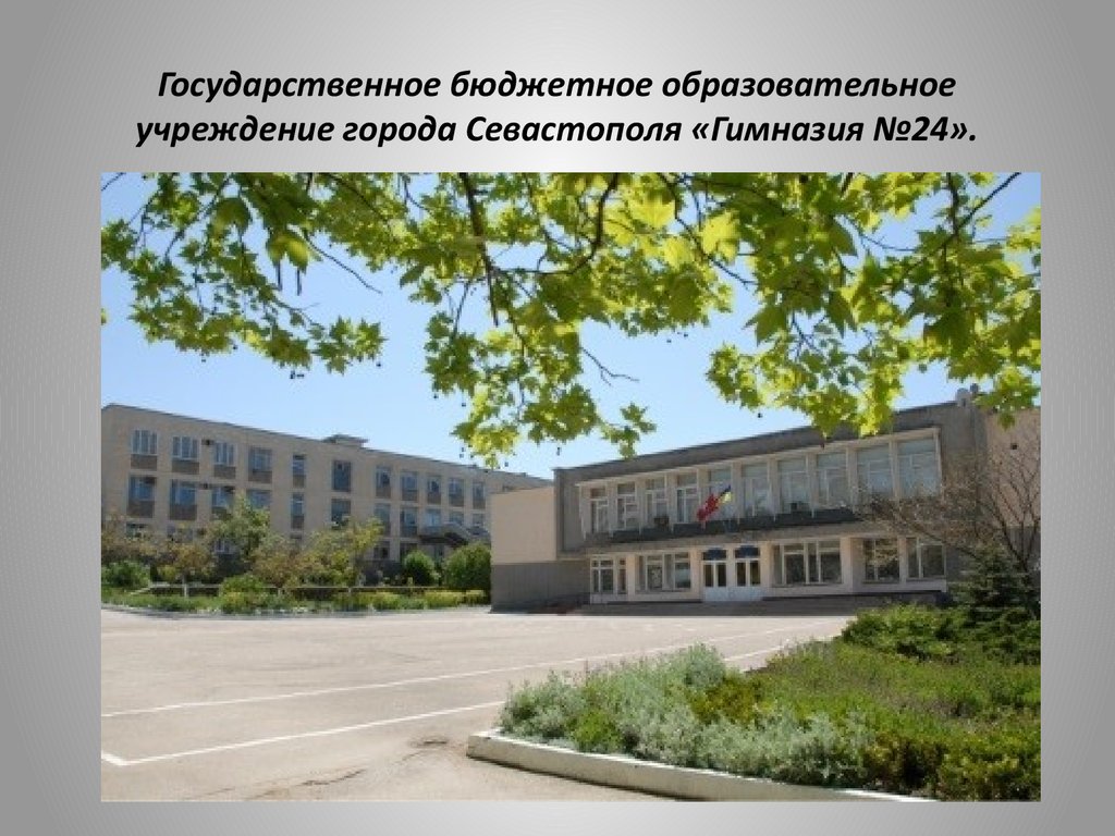 Государственное бюджетное образовательное учреждение города Севастополя «Гимназия №24».