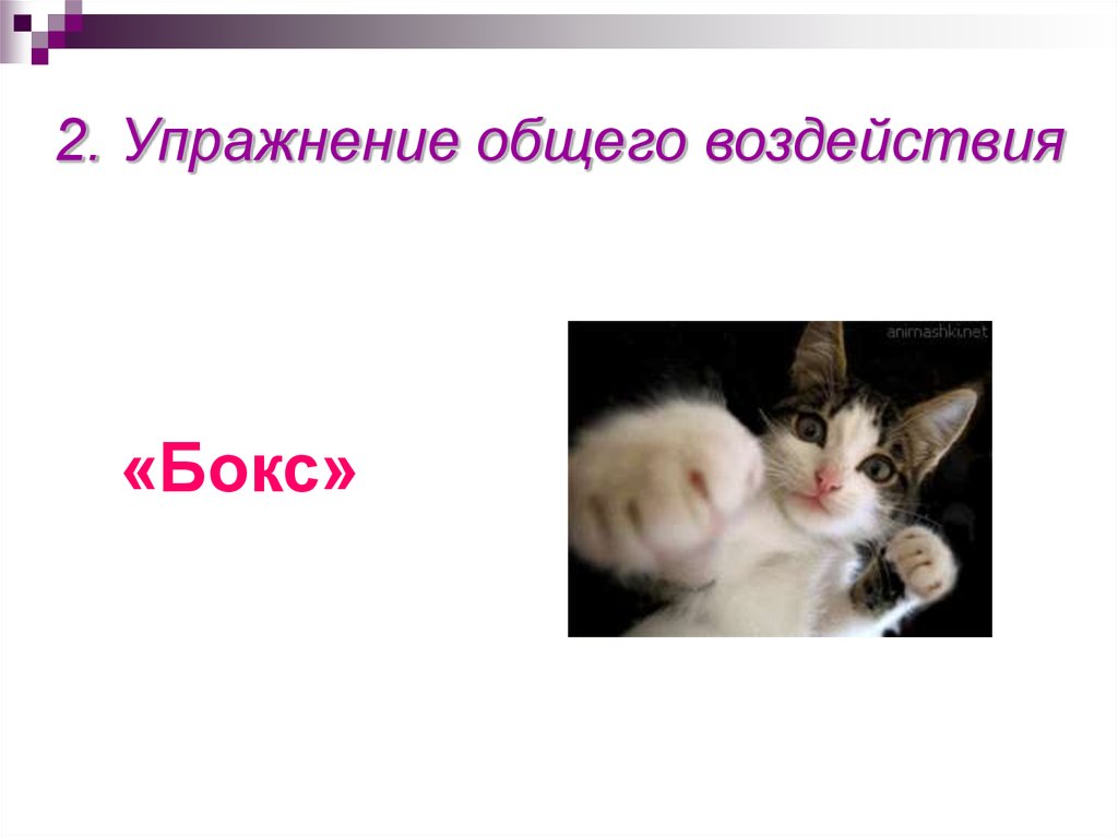 2. Упражнение общего воздействия