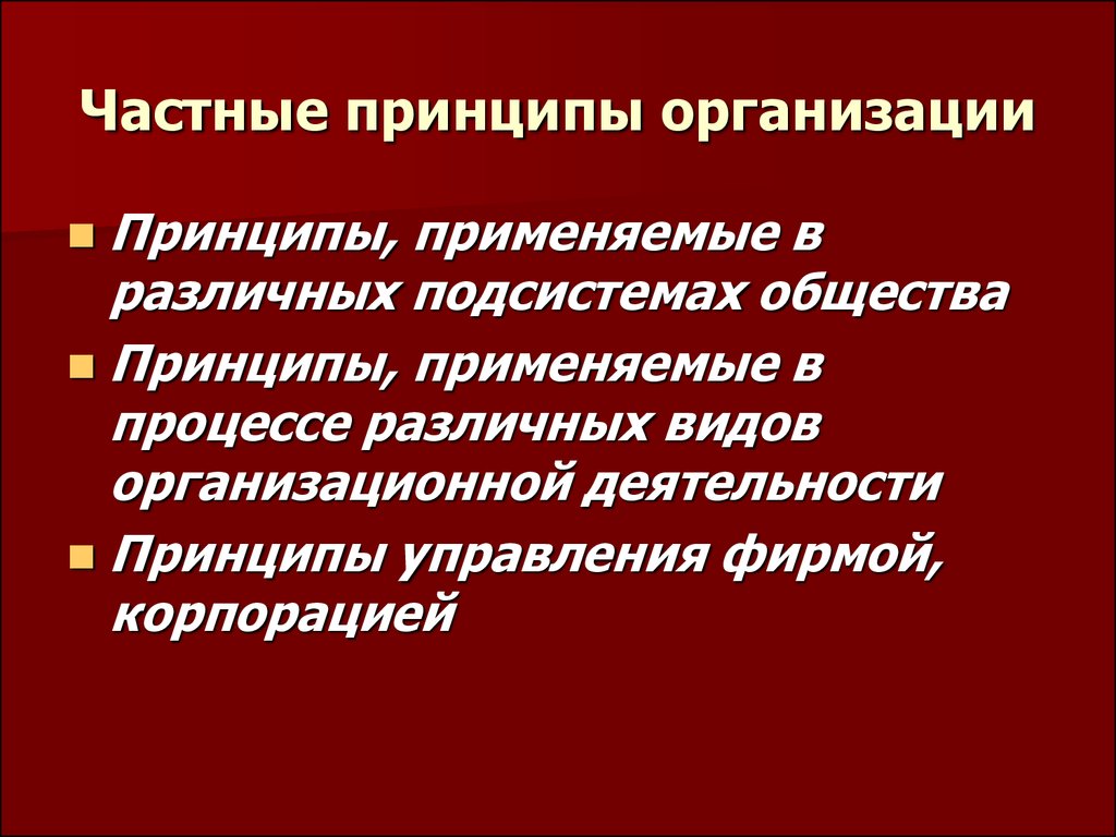 Принципы организации презентация