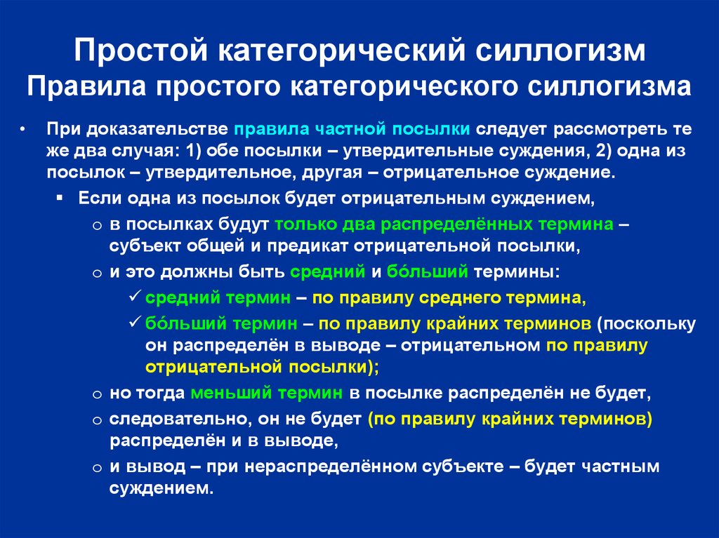 Термины простого категорического силлогизма