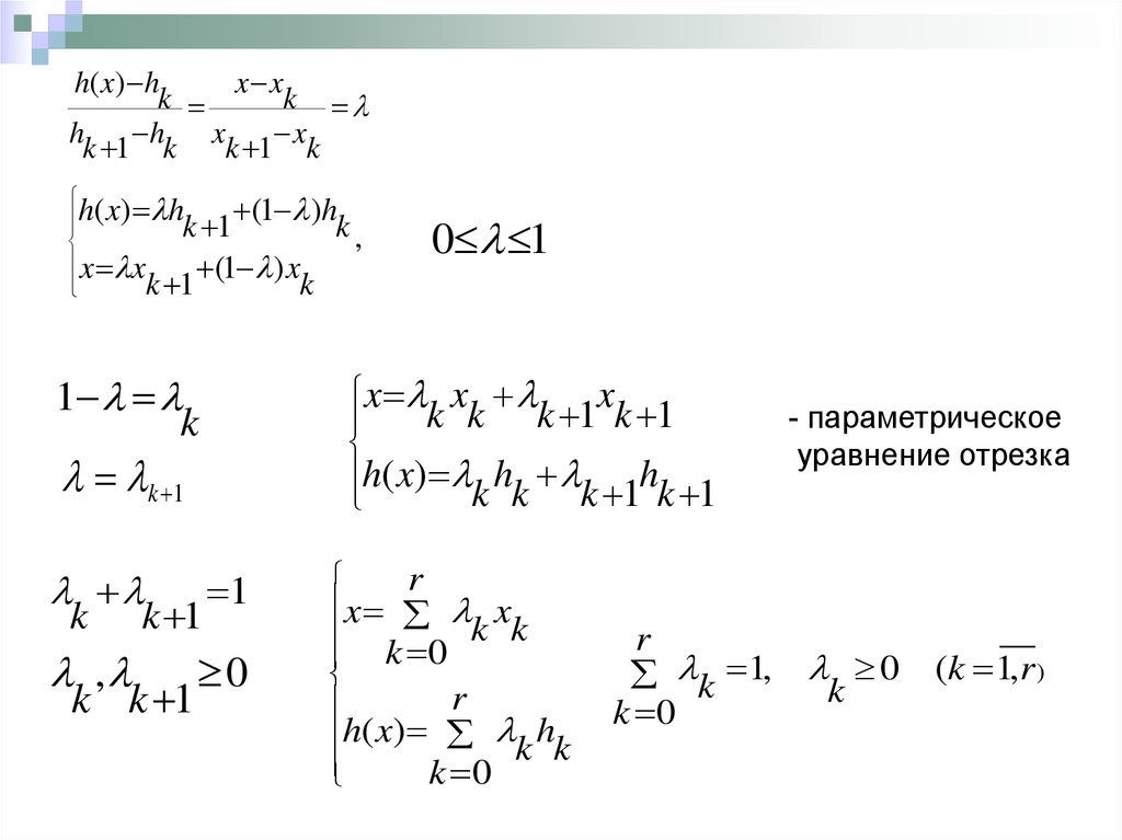 Параметрическое уравнение