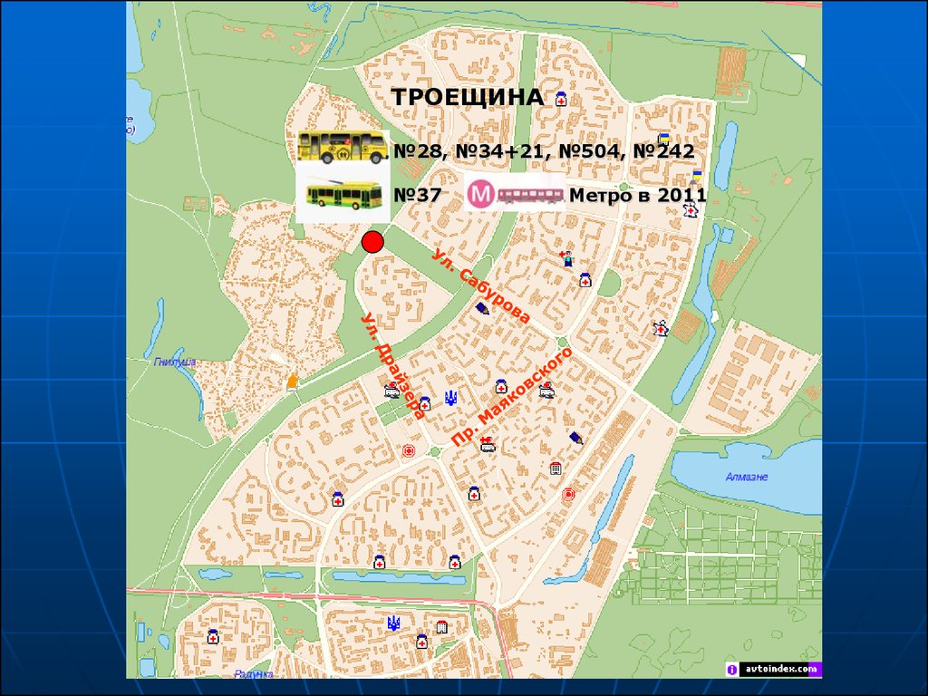 Карта киева район троещина