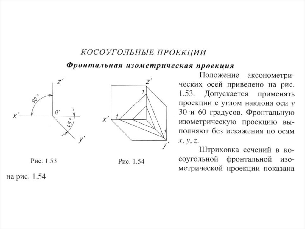 По аксонометрическим проекциям можно получить наглядное и метрически определенное изображение