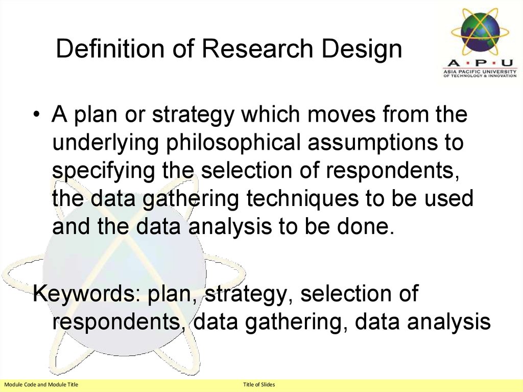 research study design definition