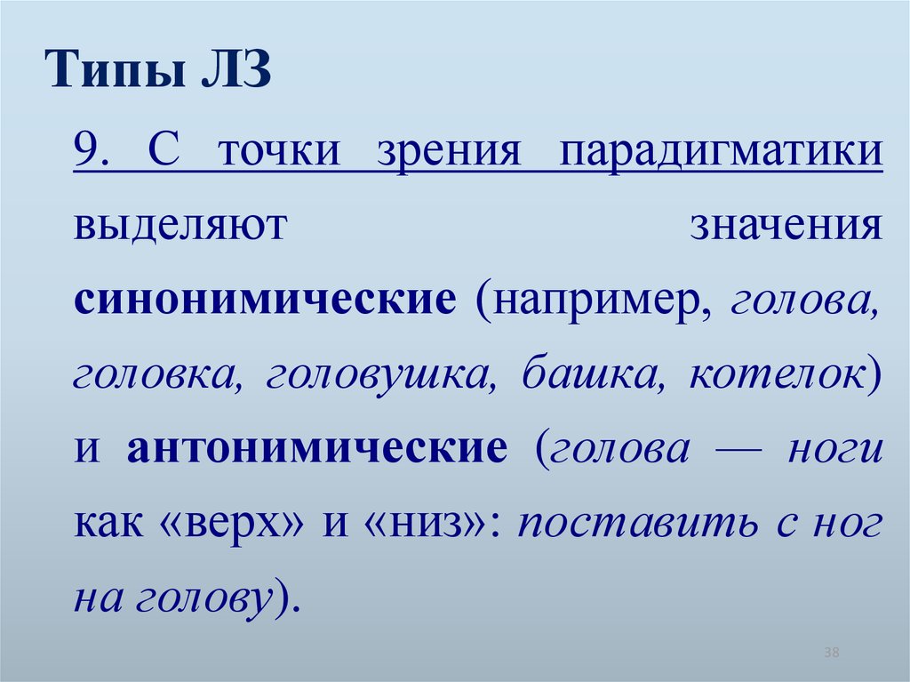 Что значит изменения. Типы ЛЗ. Многозначность функции. Виды лексических замен. Многозначность тезиса.