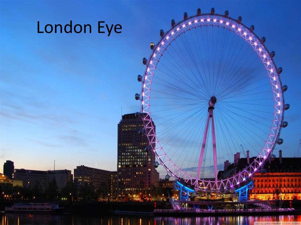 One of the london s. Лондонский глаз с надписью. London Sightseeing. Famous Sights of London. Sightseeing of great Britain.