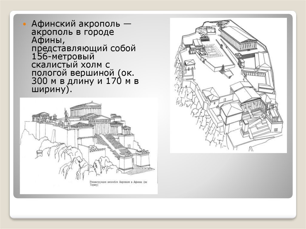 Афинский акрополь план с обозначениями