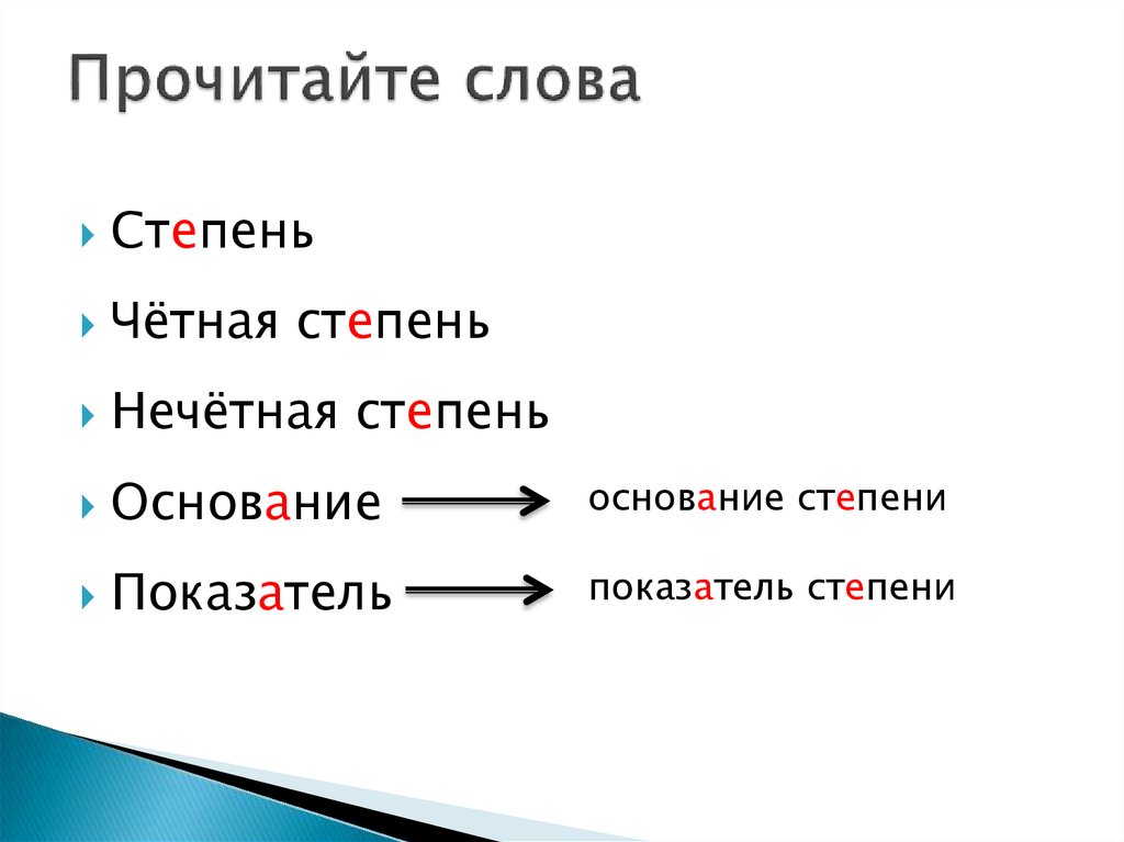 Прочитайте слова