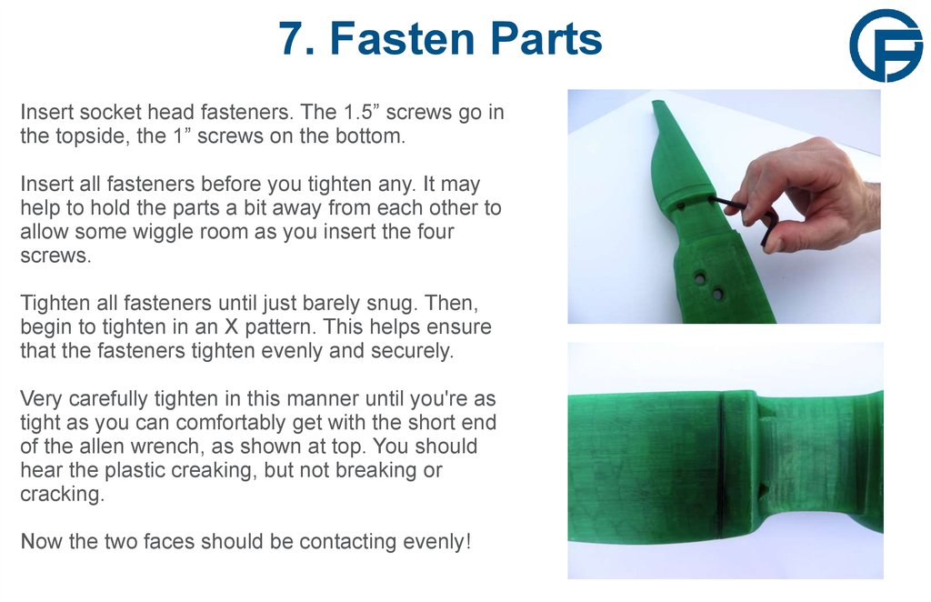 7. Fasten Parts