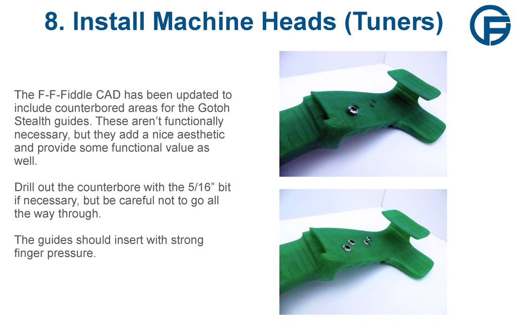 8. Install Machine Heads (Tuners)