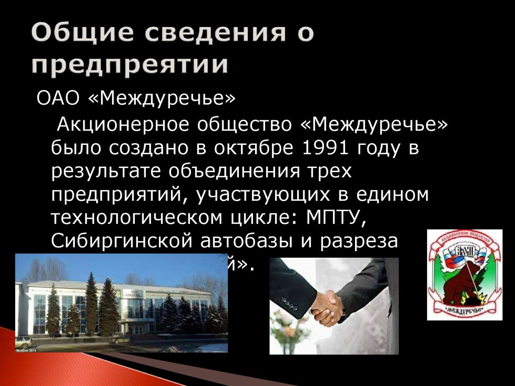 Общие сведения о предпреятии