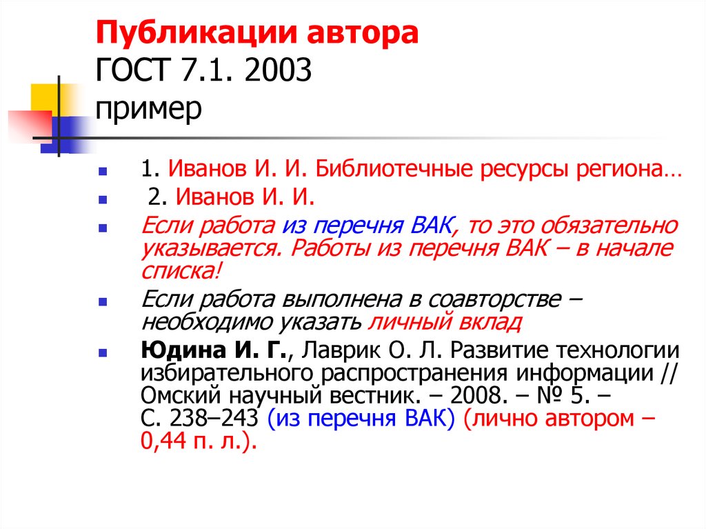 Библиографический список 2003