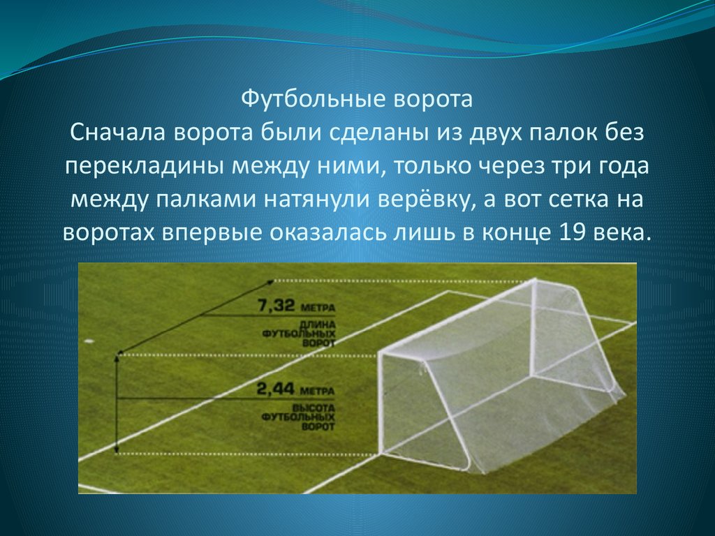 Сколько метров поле в футболе. Футбольные ворота без перекладины. Перекладина на воротах футбольных. Зоны ворот в футболе. Футбол слайды ворота.