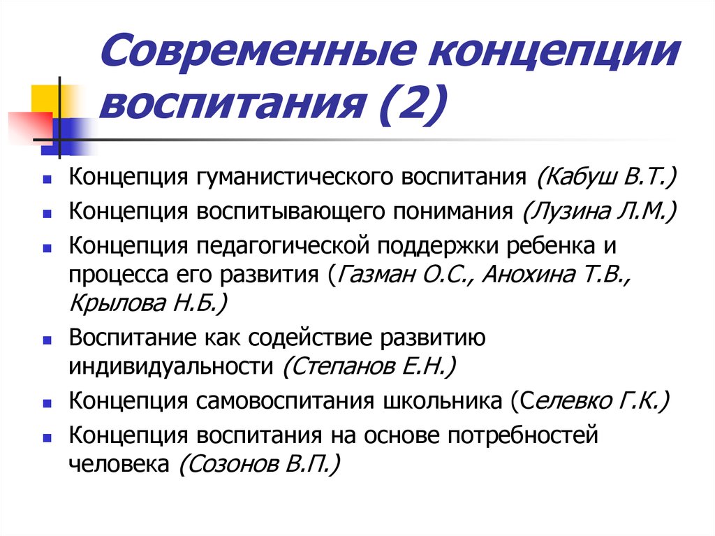 Концепции воспитания и развития личности. Современные концепции воспитания. Воспитательная концепция это. Современные концепции воспитания в педагогике. Теории и концепции воспитания.